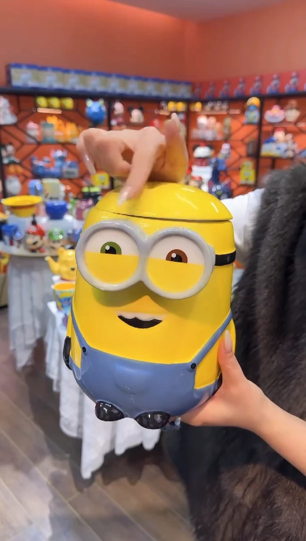 瓷片@@小黄人鲍勃陶瓷储物罐