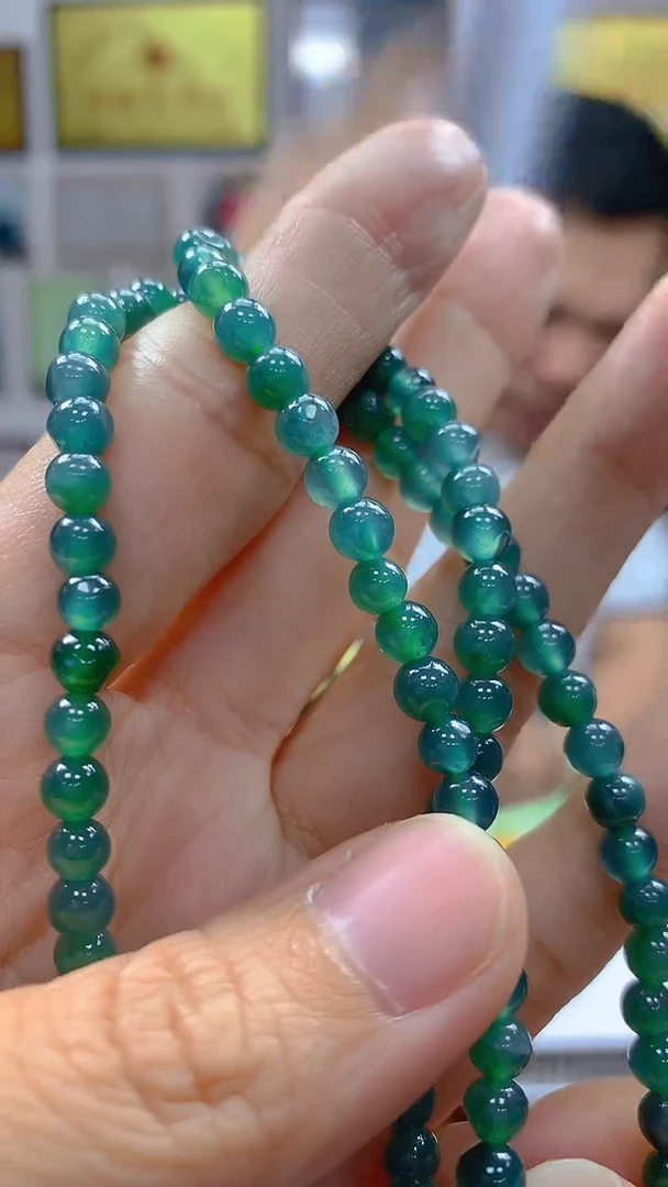 定制翡翠未镶嵌毛货闪购链接GS011-90129带珠链