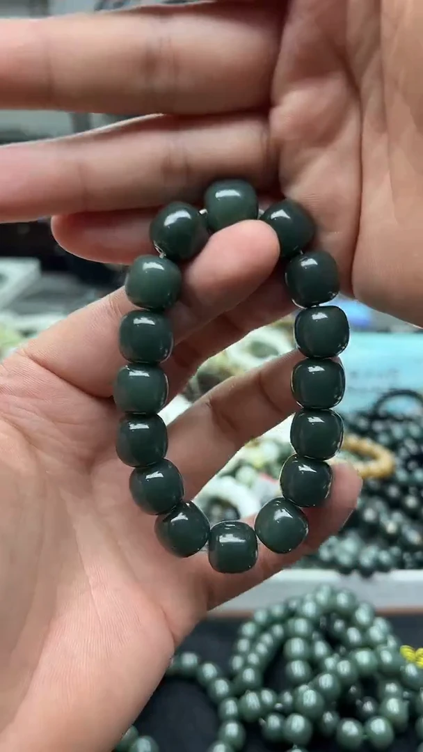 未镶嵌手串和田玉纯天然新疆且末蓝14