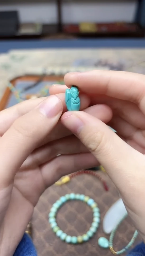 未镶嵌绿松石挂件松石狐狸配饰GW