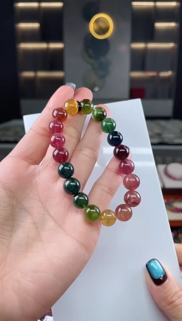 未镶嵌单圈手串碧玺（多样性发一条）T