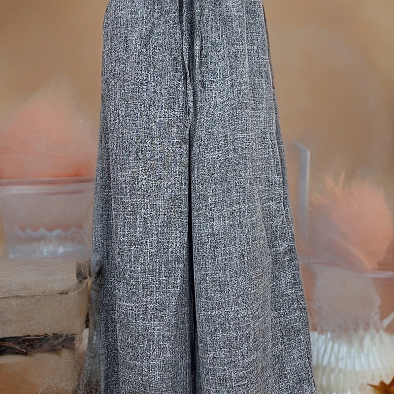 【赢麻原创】上新春款棉麻色织百搭直筒裤