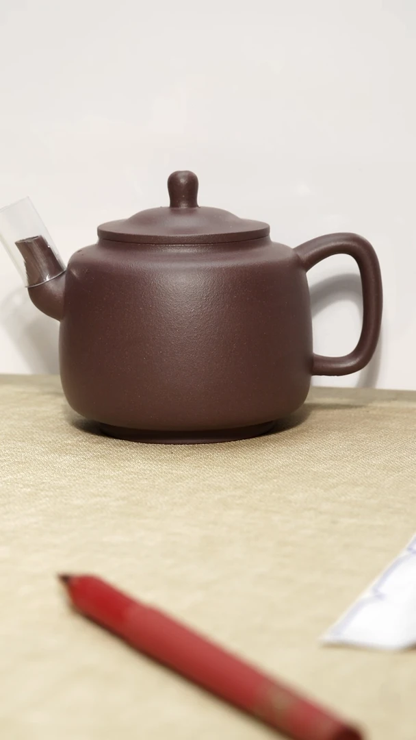 茶壶紫泥静*紫泥墨林壶瑕疵