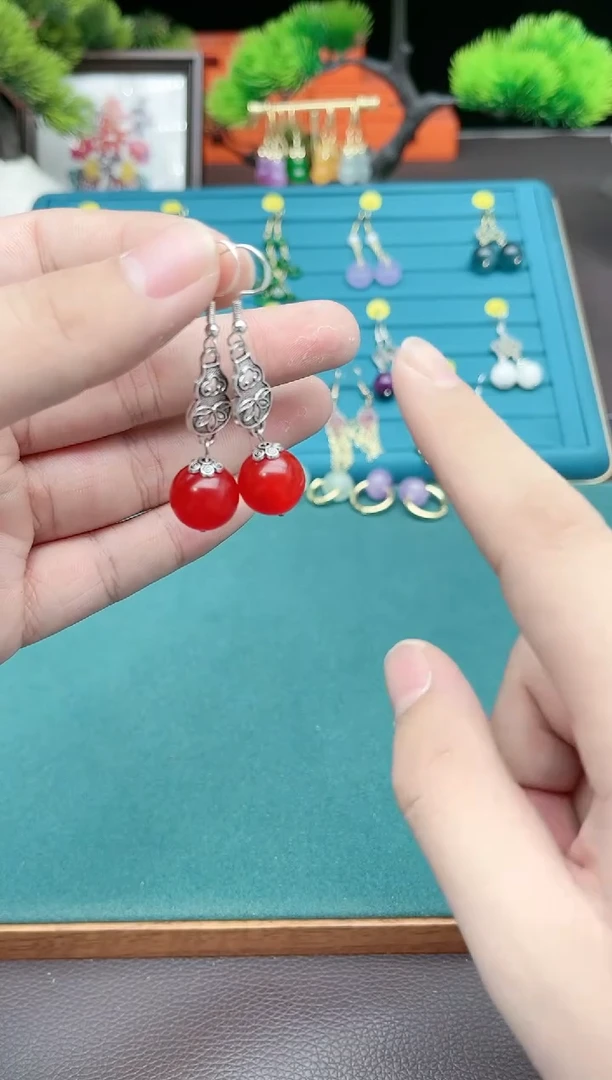 【闪购商品】南红玛瑙耳饰合金534000