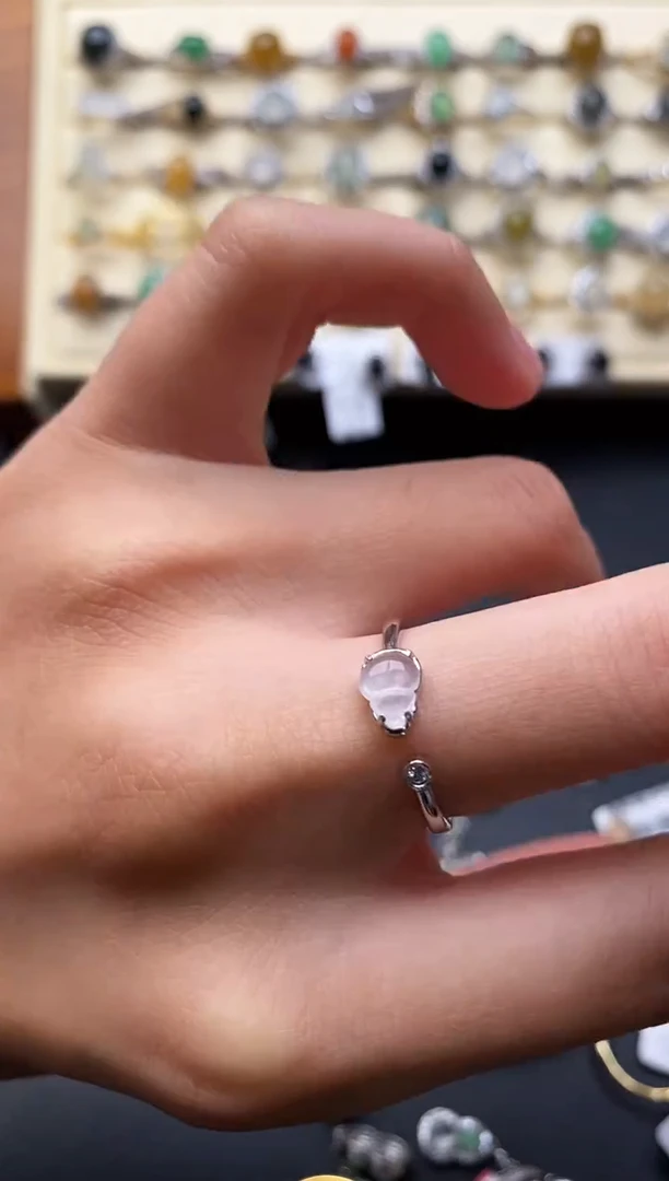 银S925镶嵌戒指翡翠4444444++6