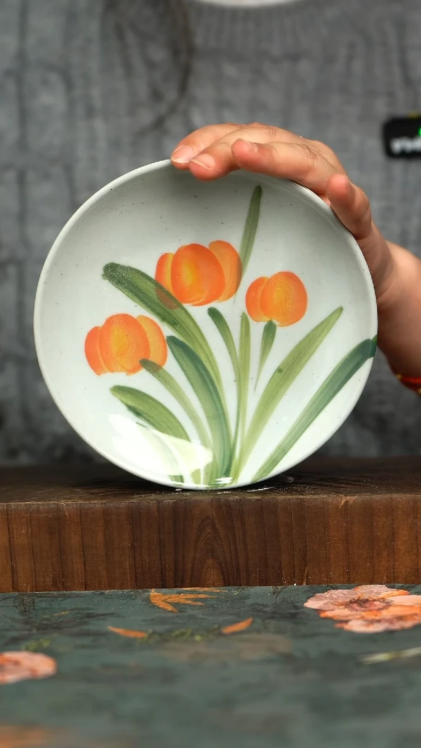 杯釉下彩手工手绘同款陶器