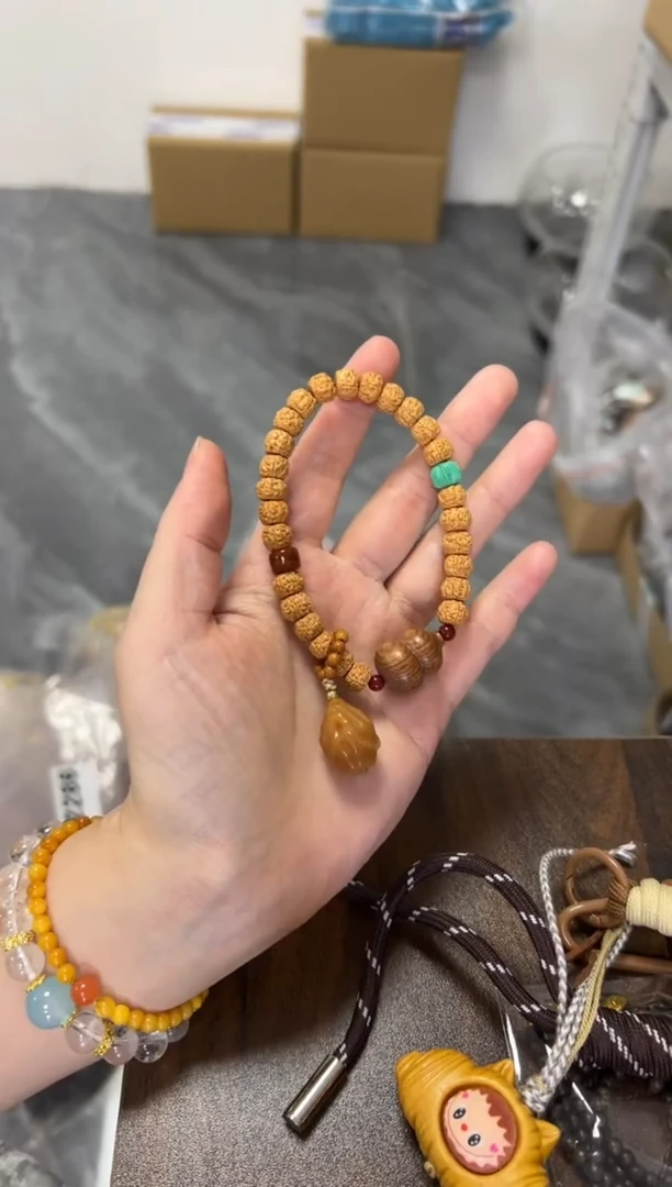 未镶嵌菩提手串藏切金刚葫芦佛手款手链[2412]