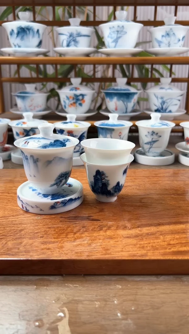 跟*全品千里江山美人备+小盖置+闻香杯2个