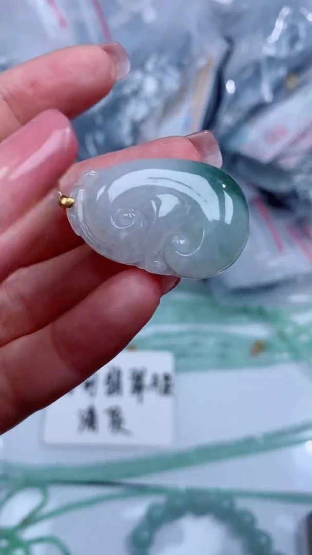 翡翠银S925镶嵌颈饰吊坠