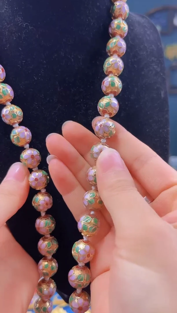 景泰蓝项链金地