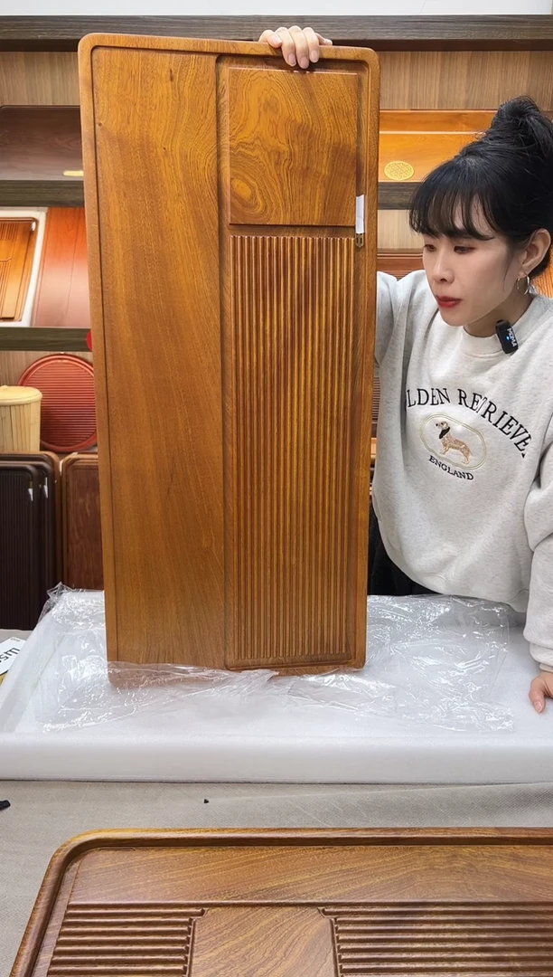 【品意】尺寸90*40*4品意进口实木茶盘材质花梨木