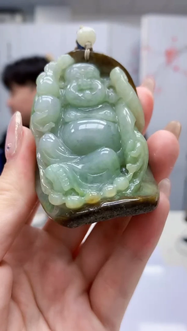 【闪购商品】定制翡翠未镶嵌5060jw-毛货手把件32
