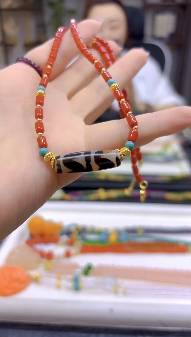 玛瑙/玉髓颈饰未镶嵌DIY款X693