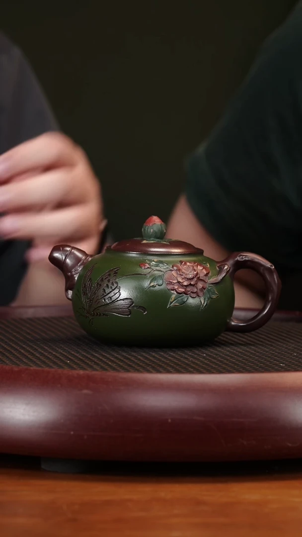 茶壶紫砂98ZKN花开富贵300cc