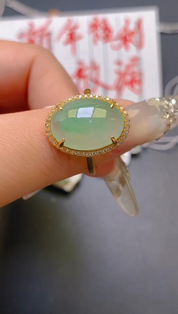 【闪购商品】翡翠耳饰银S925镶嵌天然A货翡翠1