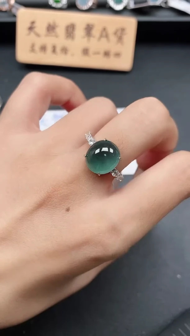 银S925镶嵌戒指翡翠1111111111