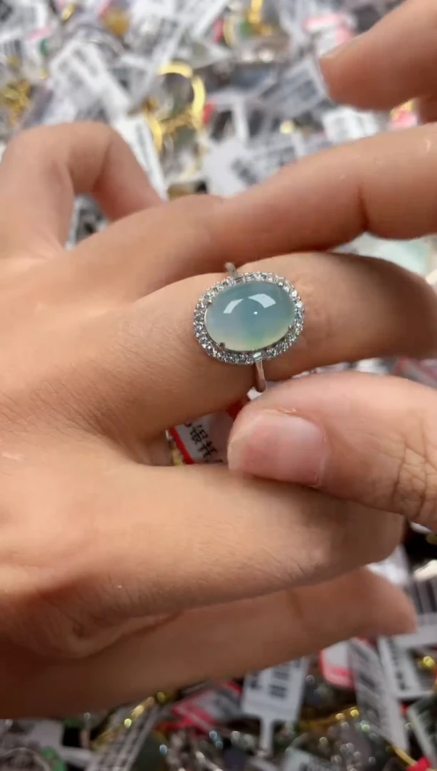 银S925镶嵌戒指翡翠11111-----5