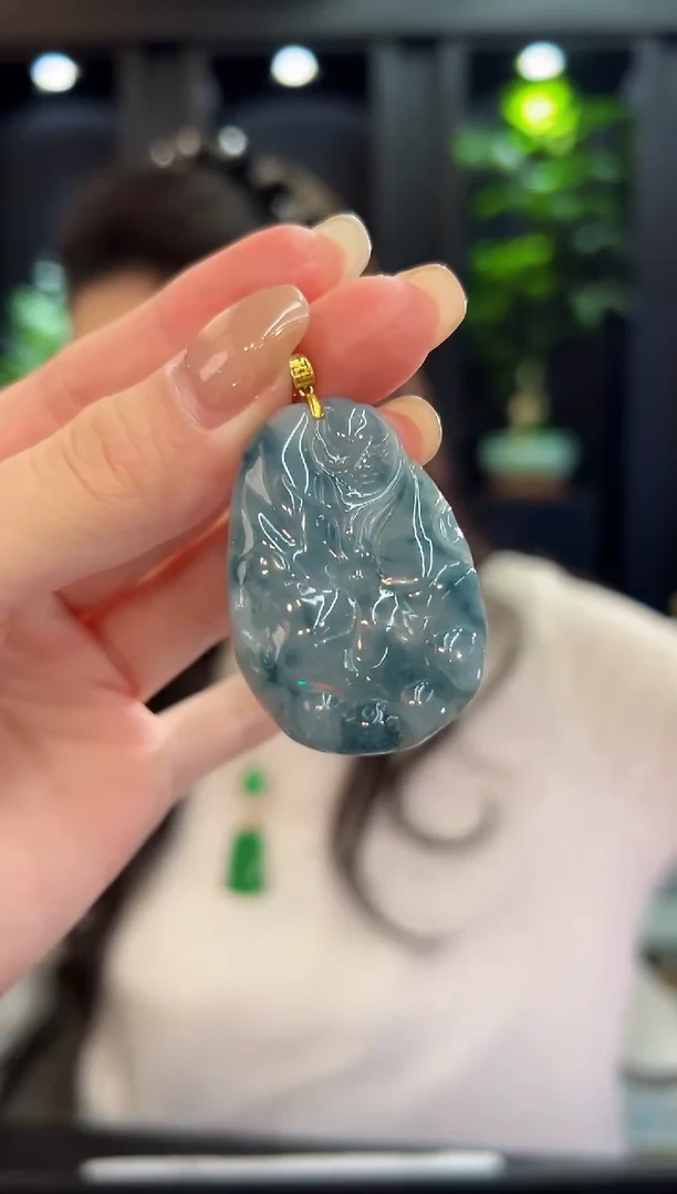 吊坠(不含链)18K金镶嵌翡翠 缅料A货/支持复检/一件