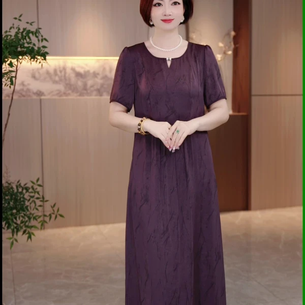 夏季新款大码女装连衣裙遮肉显瘦加肥加大款显瘦高级感时尚简约