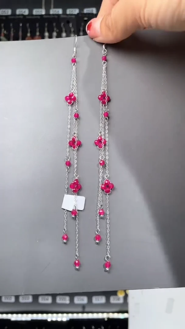 紫晶耳饰银S925镶嵌 嫦娥奔月