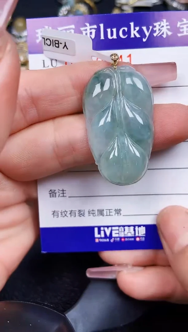 翡翠18K金镶嵌颈饰214118k