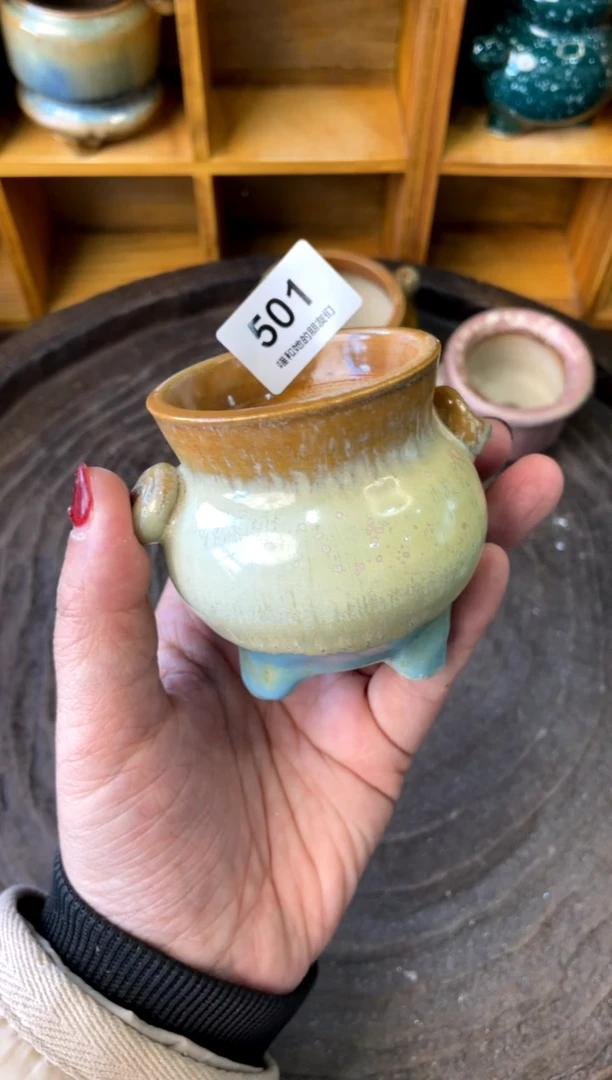 【闪购商品】陶501 内口5.5【喵喵团圆多肉盆】