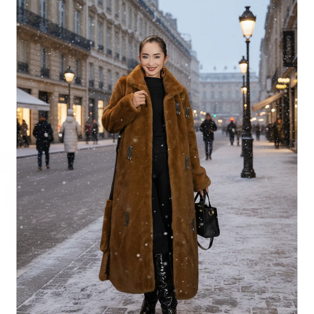 A西装领保暖女厚款长款法式短外套加厚外套冬季女装