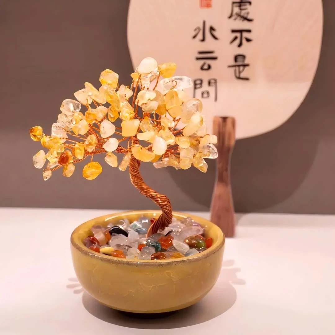 【手工】发财树摆件造型树桌面书房办公室床头创意礼物