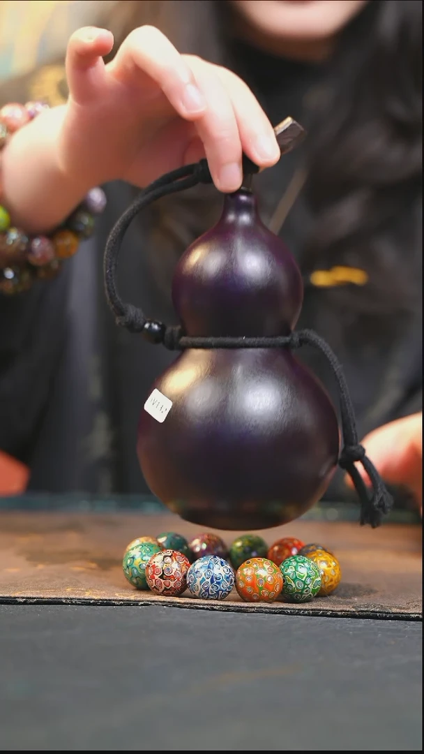 【闪购商品】YV132大漆酒葫芦不包手串及旋转底座