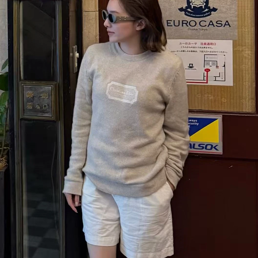 全新未使用 DIOR/迪奥 圆领山羊绒针织毛衣