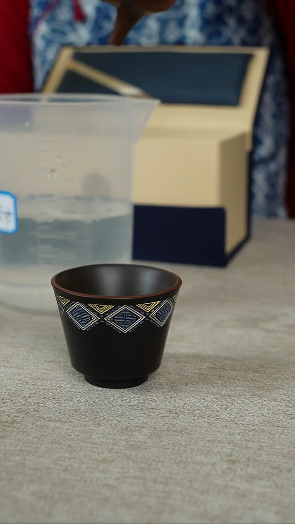 钦州坭兴陶壮锦小杯