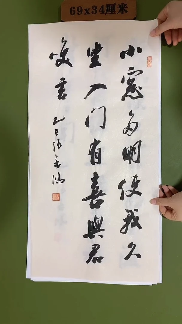 书法书法 张若鸿 尺寸69cm*34cm