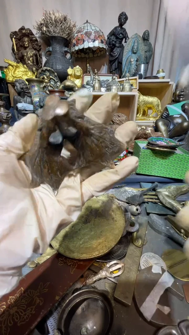 茶盏大阪回流商品铜器摆件96