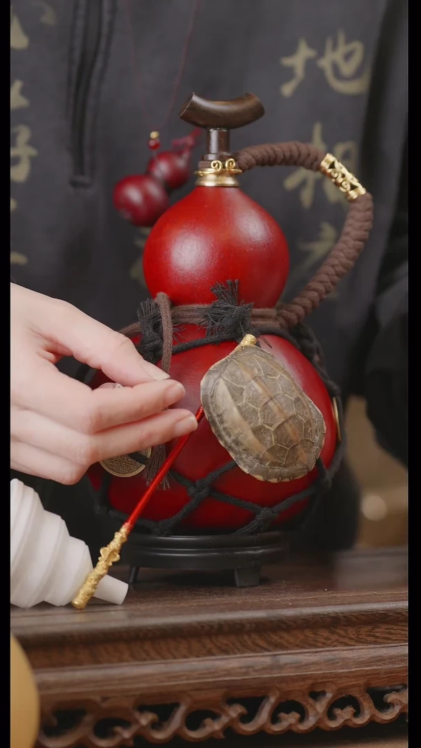 【闪购商品】42号精品天然大漆工艺防渗内胆酒葫芦~