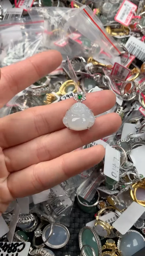 银S925镶嵌戒指翡翠2222----1