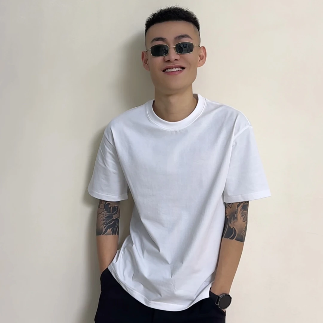 【2025年新款索罗娜爆款T袖】男士夏季休闲纯色运动健身圆领短袖