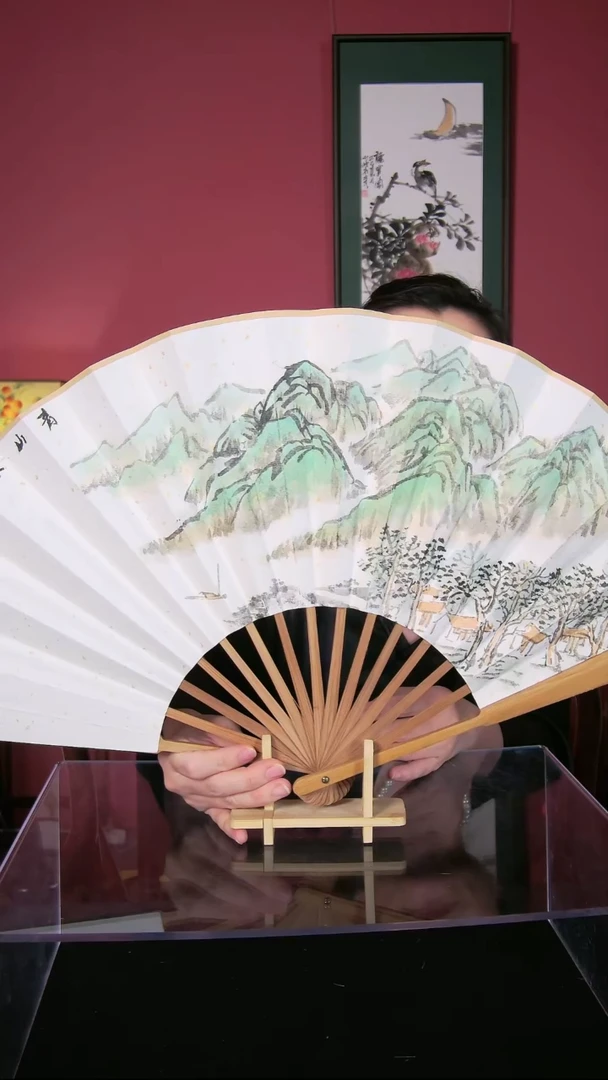 国画于健峰折扇作品