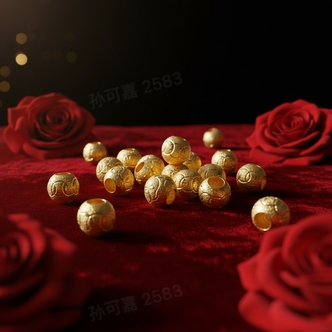 【小成】高端HE60528转运珠合金吊坠拍五颗+一颗+合金链