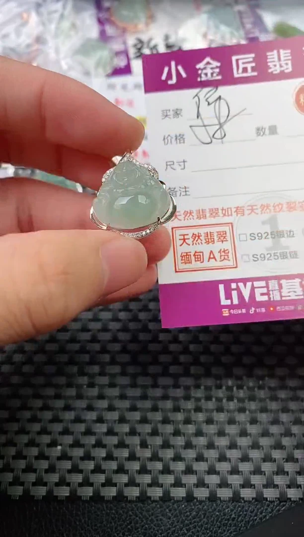 翡翠银S925镶嵌颈饰·