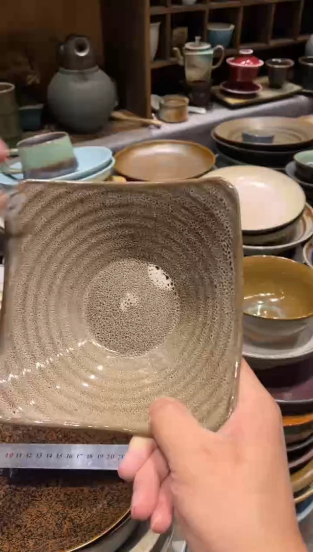 【闪购商品】瓷片27紫砂豹纹四角翘1个