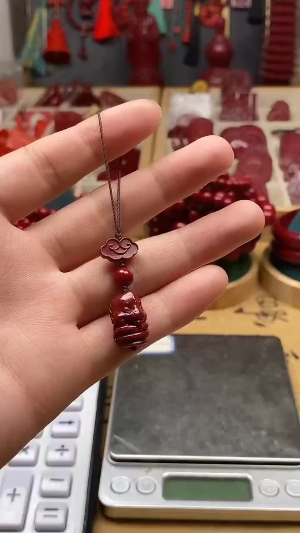 天然辰砂紫金砂卡通蛇手机链（下单备注生肖）