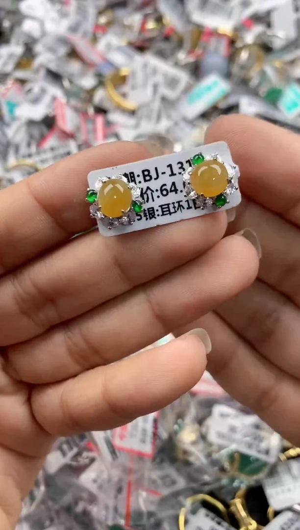 银S925镶嵌戒指翡翠999-----3