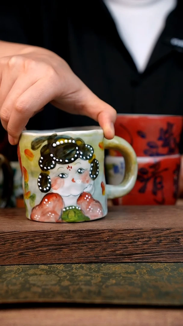 摆件泥垚手作 景德镇手工手绘器物