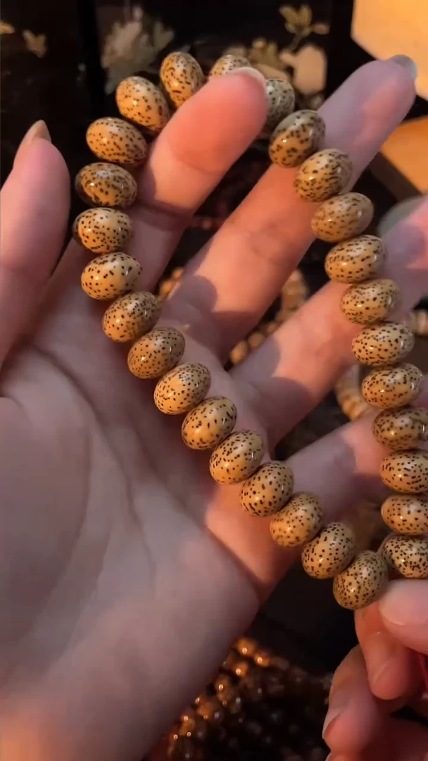 手串星月菩提精工陈籽算盘手持（大孔道B）