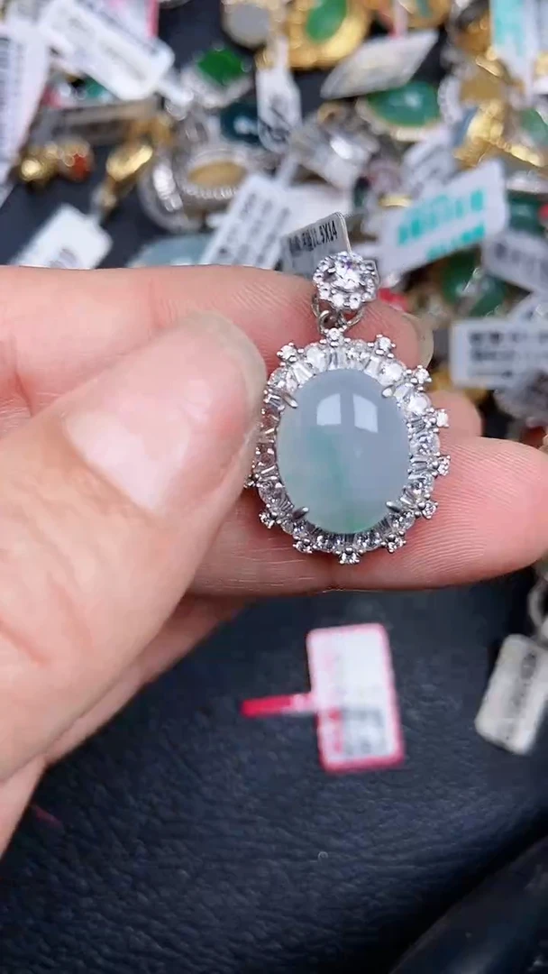 颈饰银S925镶嵌翡翠1979