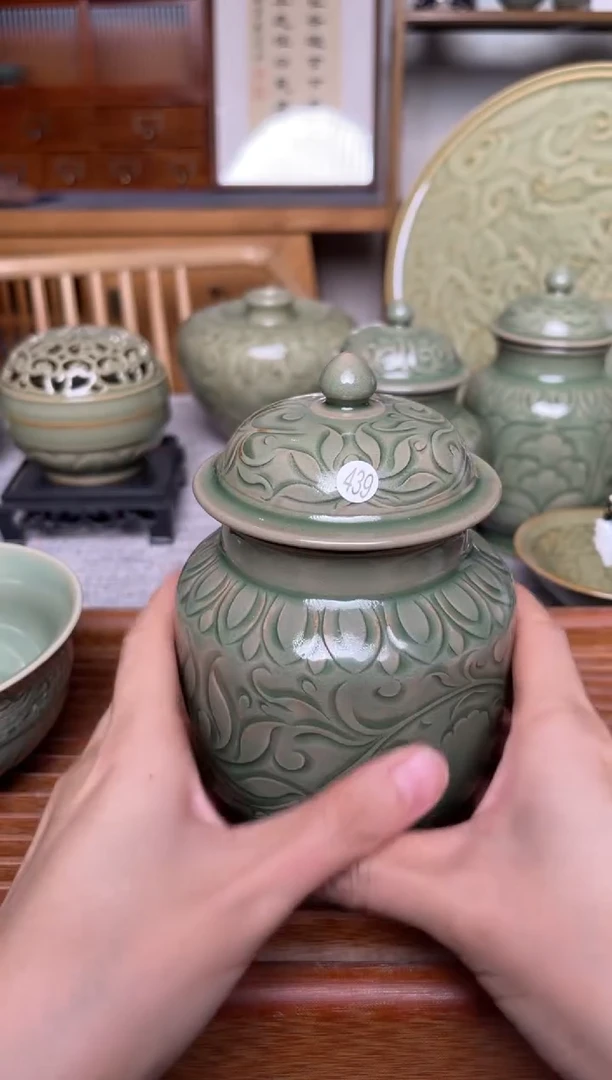 其他439纯手工秘色茶叶罐