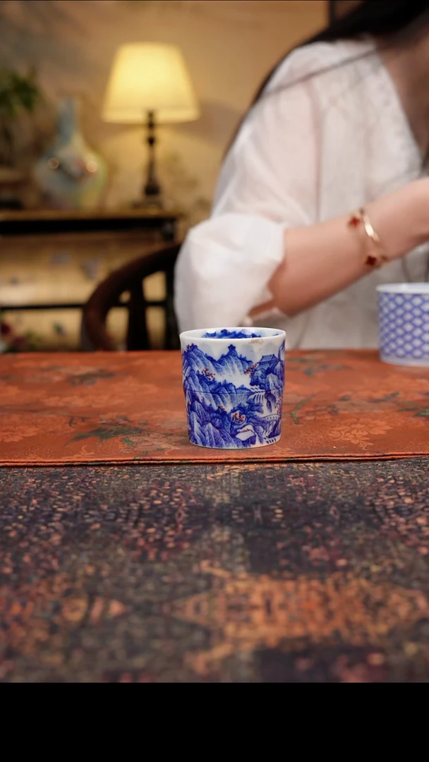 杯景德镇陶瓷杯碗柴烧多人