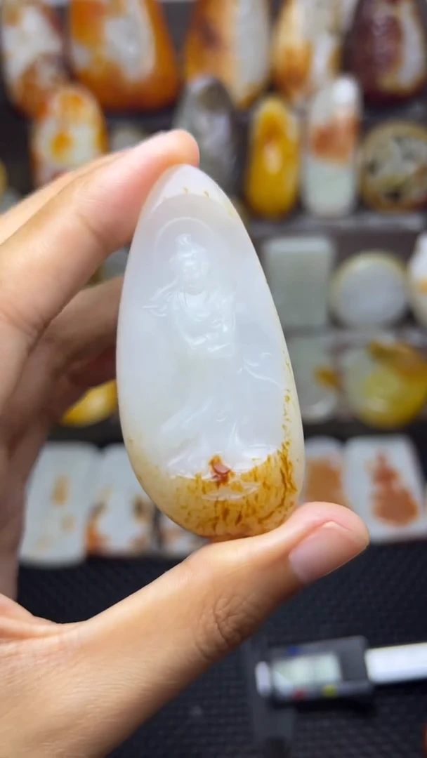 和田玉未镶嵌挂件1