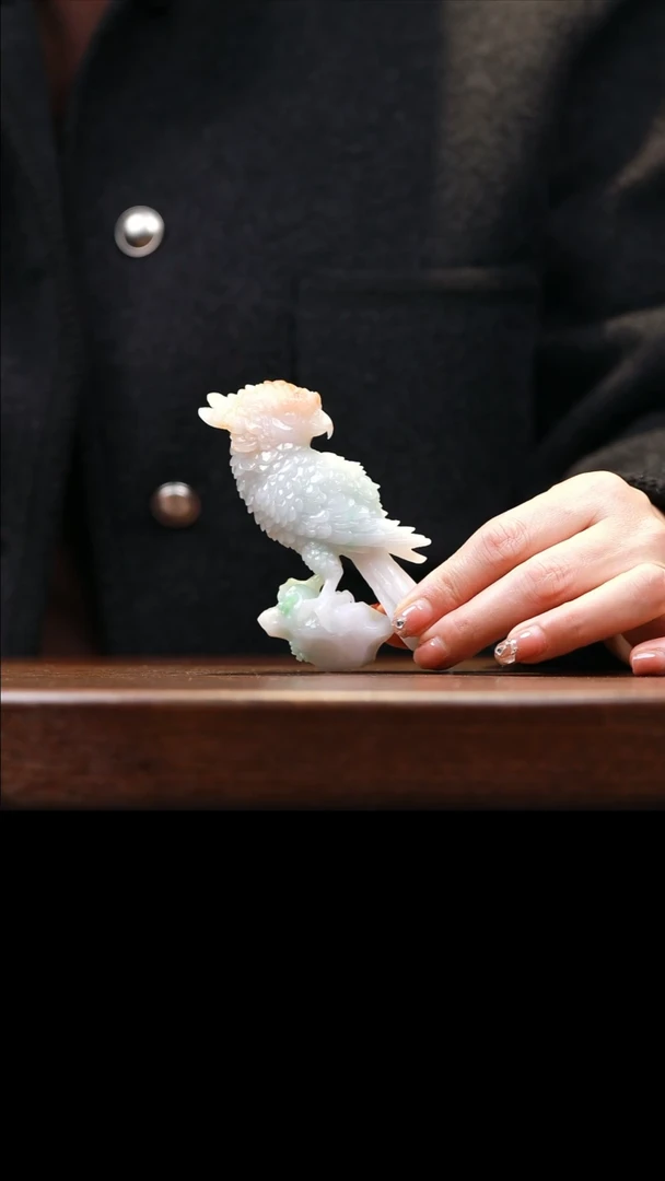 【闪购商品】定制翡翠未镶嵌翡翠鹦鹉