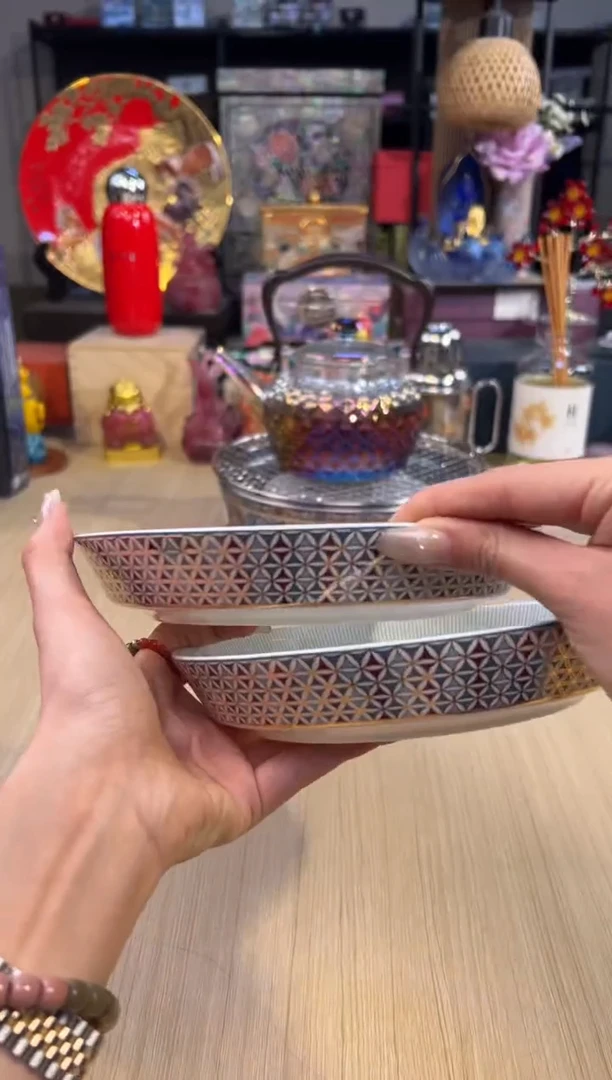125歌剧院17.5反口汤盘套二（蓝）